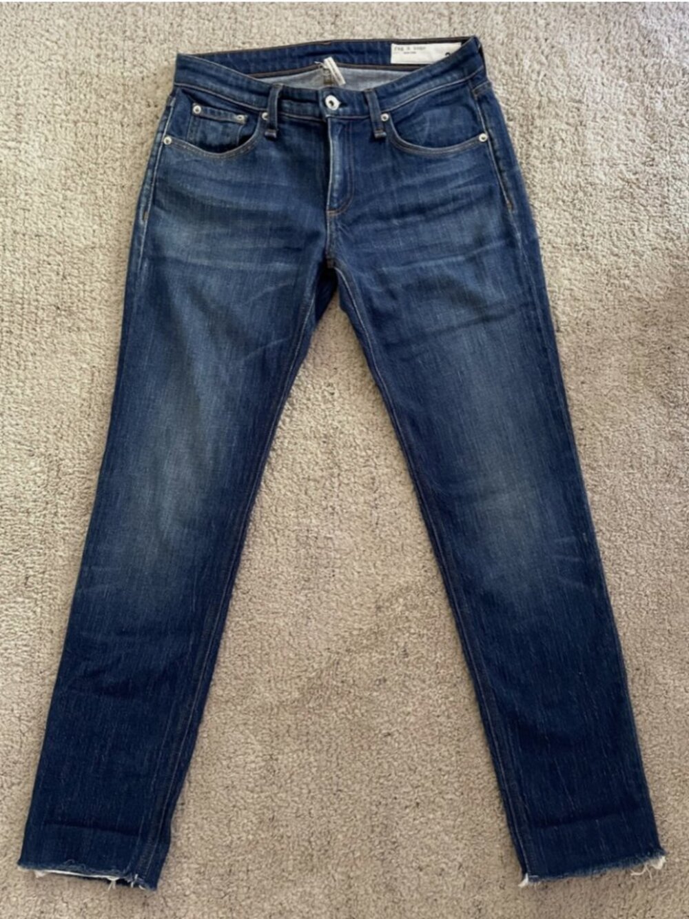 rag & bone Dre Low-Rise Slim Boyfriend Jeans Magnus Blue Size 25
